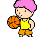 Desenho Jogador de basquete pintado por mara