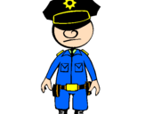 Desenho Agente de polícia pintado por Raposa