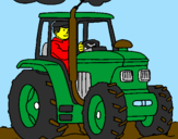 Desenho Tractor em funcionamento pintado por felipe