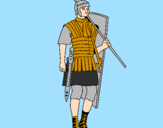 Desenho Soldado romano pintado por stephany