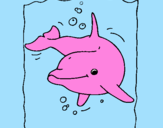 Desenho Golfinho pintado por golfinho