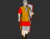 Desenho Soldado romano pintado por Thales