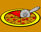 Desenho Pizza pintado por c@milly
