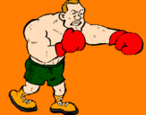 Desenho Boxeador pintado por lauro