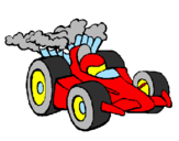 Desenho Carro de Fórmula 1 pintado por ferrari