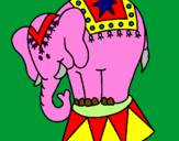 Desenho Elefante a actuar pintado por Janayna