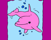 Desenho Golfinho pintado por gislaine