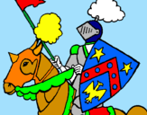 Desenho Cavaleiro a cavalo pintado por jennifer