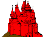 Desenho Castelo medieval pintado por nando bbg