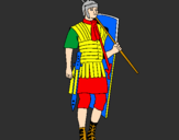 Desenho Soldado romano pintado por malhao