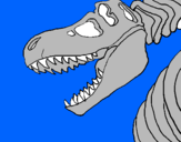 Desenho Esqueleto tiranossauro rex pintado por kenedy