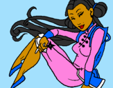 Desenho Princesa ninja pintado por laysa