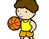 Desenho Jogador de basquete pintado por mara
