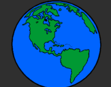 Desenho Planeta terra pintado por rafael