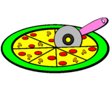 Desenho Pizza pintado por Edu