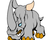 Desenho Rinoceronte II pintado por pavao