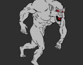 Desenho Homem lobo pintado por pirulin
