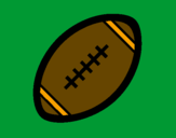 Desenho Bola de futebol americano II pintado por lea  y  maxi
