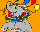 Desenho Elefante com 3 balões pintado por rafael 2