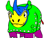 Desenho Rinoceronte pintado por eduardo felipe