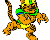 Desenho Jogador tigre pintado por berson