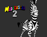 Desenho Madagascar 2 Marty pintado por zebra do madagascar