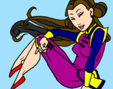 Desenho Princesa ninja pintado por izabela