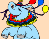 Desenho Elefante com 3 balões pintado por ADAM LUCAS