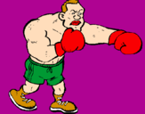 Desenho Boxeador pintado por malhao