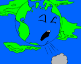 Desenho Terra doente pintado por EMANUELLY