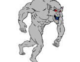 Desenho Homem lobo pintado por lucas