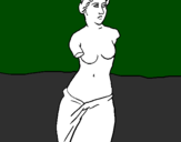 Desenho Vênus de Milo pintado por FX
