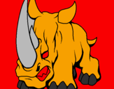 Desenho Rinoceronte II pintado por apavorado