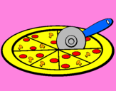 Desenho Pizza pintado por Sarah