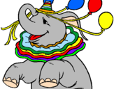 Desenho Elefante com 3 balões pintado por rafael 4