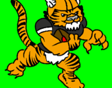 Desenho Jogador tigre pintado por gabriel