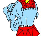Desenho Elefante a actuar pintado por gustavo