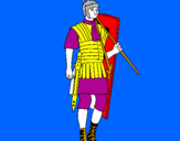 Desenho Soldado romano pintado por david