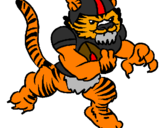 Desenho Jogador tigre pintado por gabriel