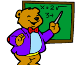 Desenho Professor urso pintado por alice
