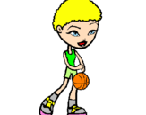 Desenho Jogadora de basquete pintado por thigo 