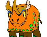 Desenho Rinoceronte pintado por Sonia M R M