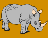 Desenho Rinoceronte pintado por zick e joão