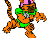Desenho Jogador tigre pintado por breno
