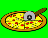 Desenho Pizza pintado por dhfhsh