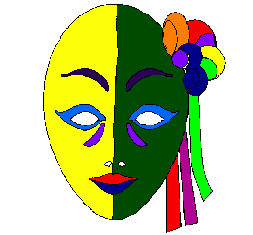 Desenho Máscara italiana pintado por PIERRÕ