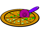 Desenho Pizza pintado por flavia