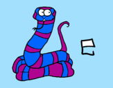 Desenho Serpente pintado por gustavo
