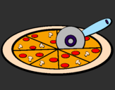 Desenho Pizza pintado por bianca