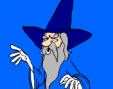 Desenho Druida pintado por dumbledore 
